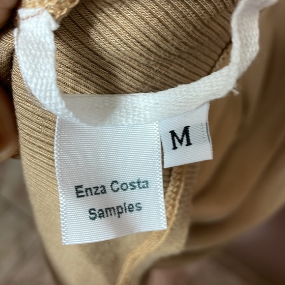 Enza Costa Silk Rib Midi Dress Nude Boat Neck - Picture 5 of 6